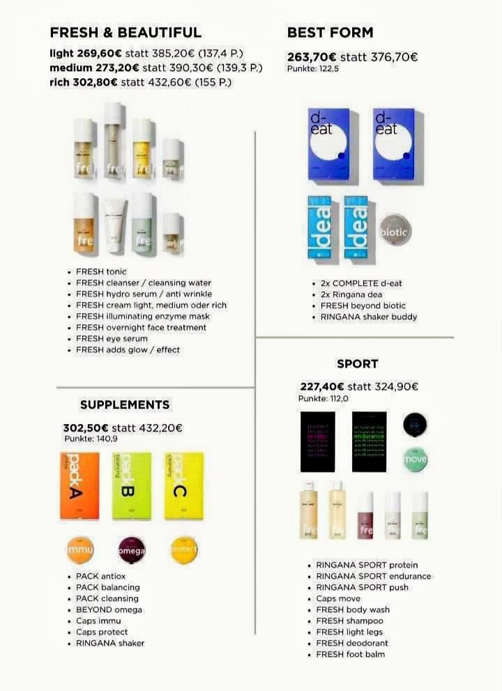 RINGANA Fouder Bonus Sets, speziell kuratierte Produktpakete um 30 % reduziert für den Start als RINGANA Partnerin um wunderbare Produkterfahrungen zu sammeln,